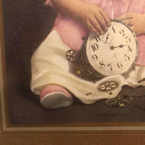 Vintage "Rattling Good Time" Antique Calendar Art Print - Picture 4 of 5
